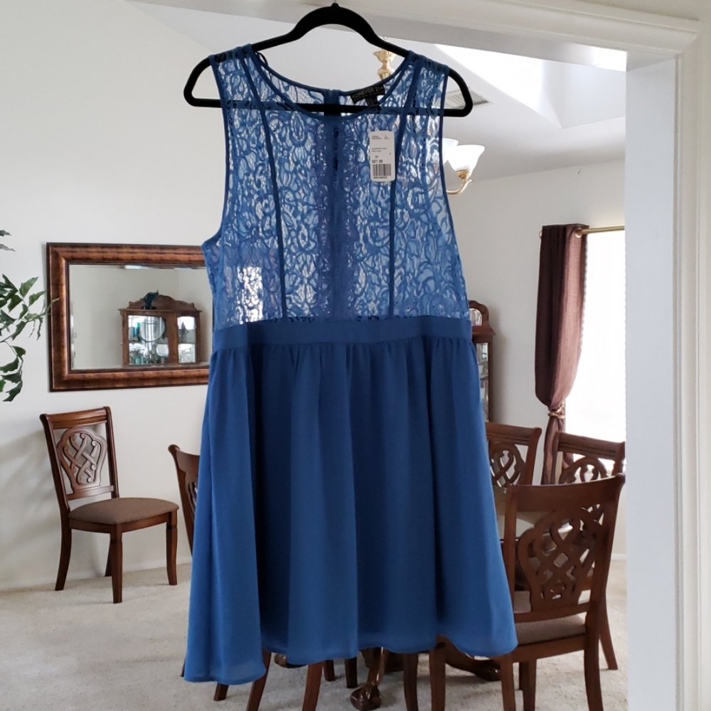 Sheer Top Lace Dress